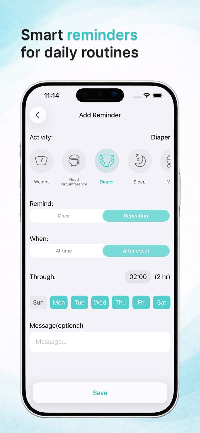 Smart reminders for feeding and medicine