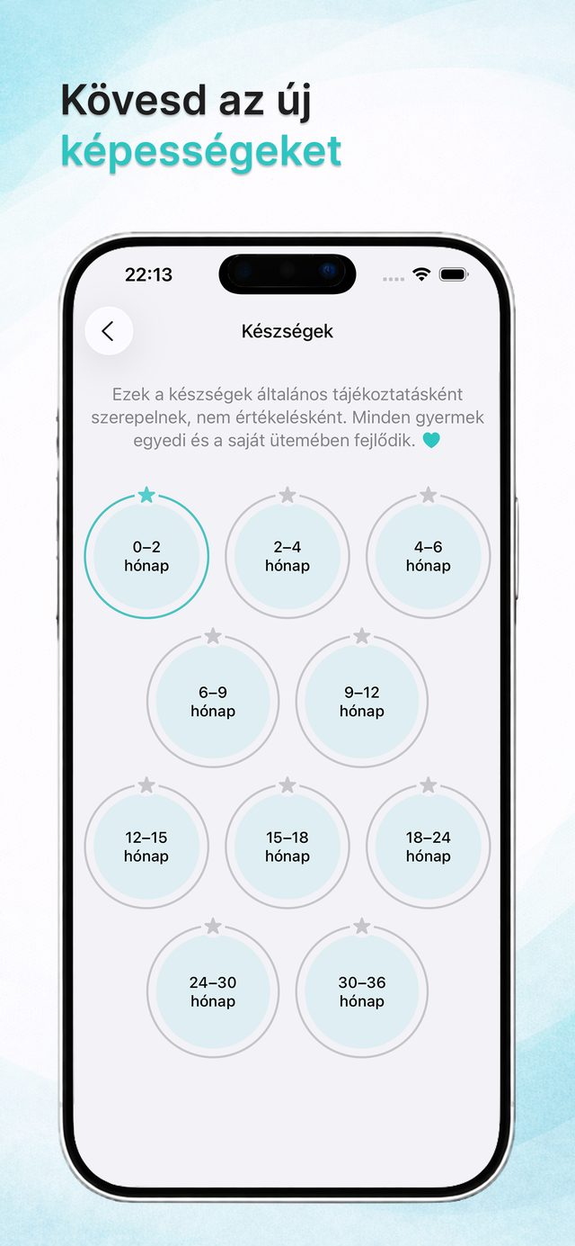 A baba készségei hónapok szerint