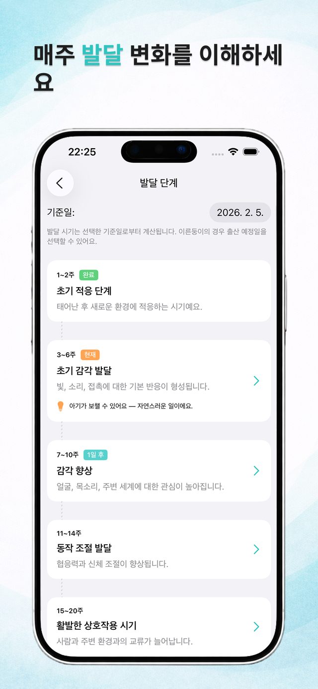 주간 발달 단계