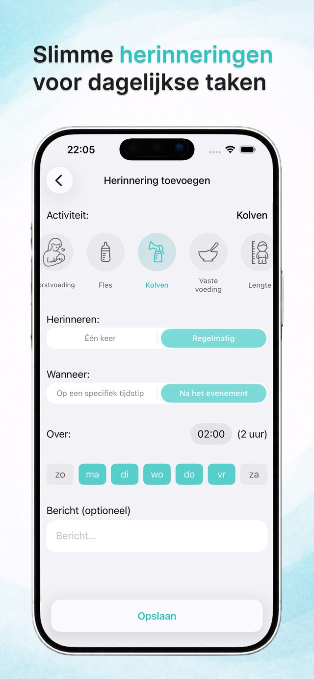 Slimme herinneringen voor voeding en medicijnen
