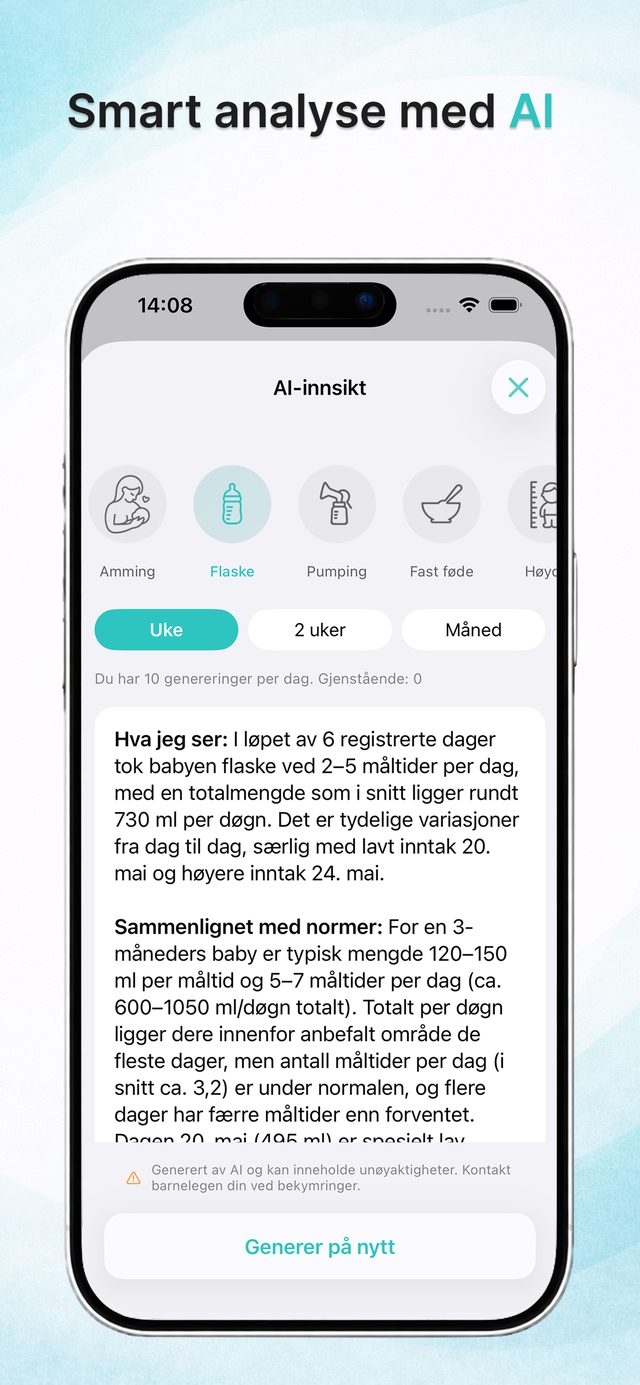 AI-innsikt fra oppføringene dine