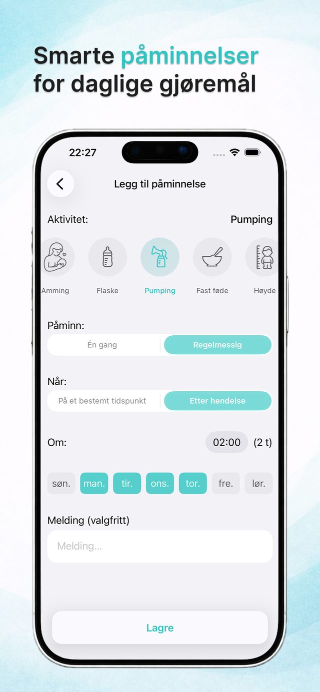 Smarte påminnelser for mating og medisin