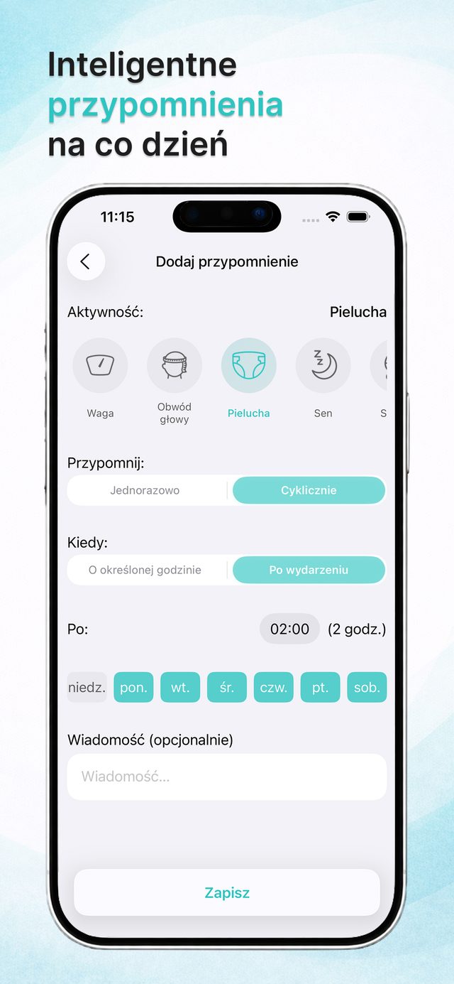 Mądre przypomnienia o karmieniu i lekach