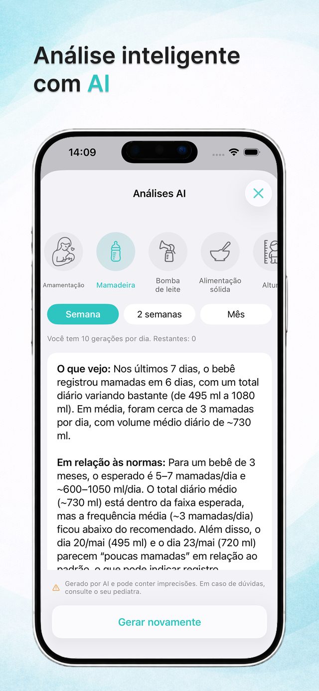 Análises com IA a partir dos seus registros