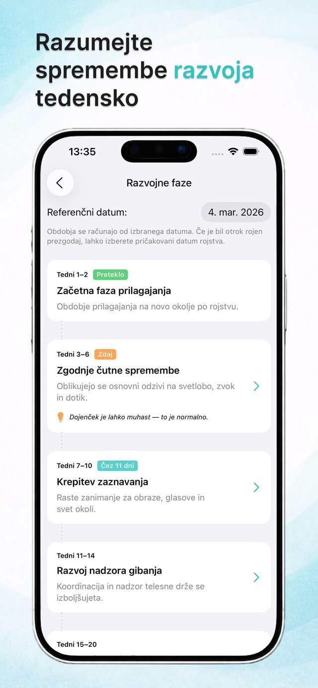 Tedenske razvojne faze