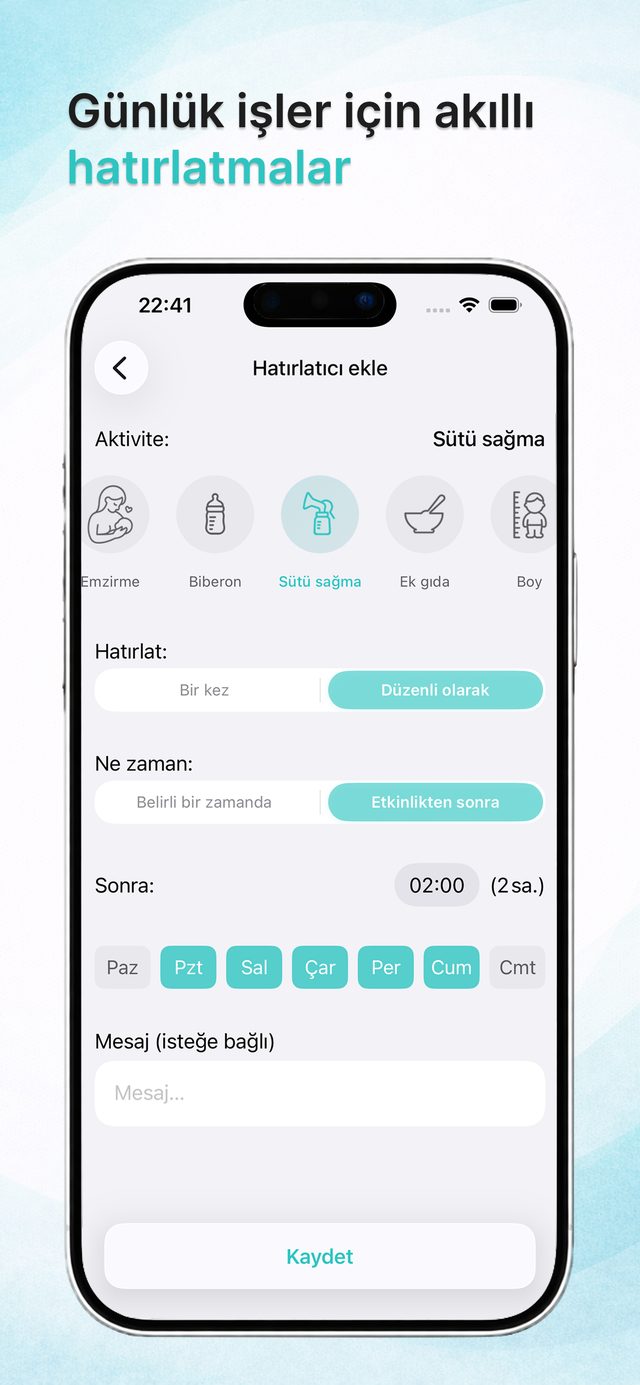 Beslenme ve ilaç için akıllı hatırlatıcılar